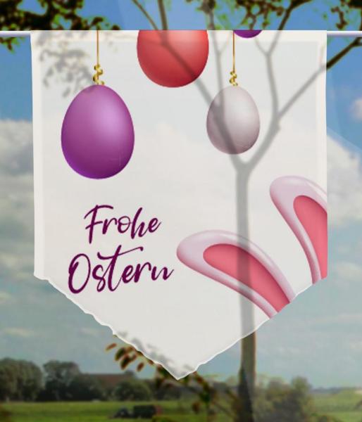 Ostern in weiß, Scheibenhänger spitz